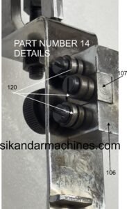 Part No 14 more details of book stitching machine